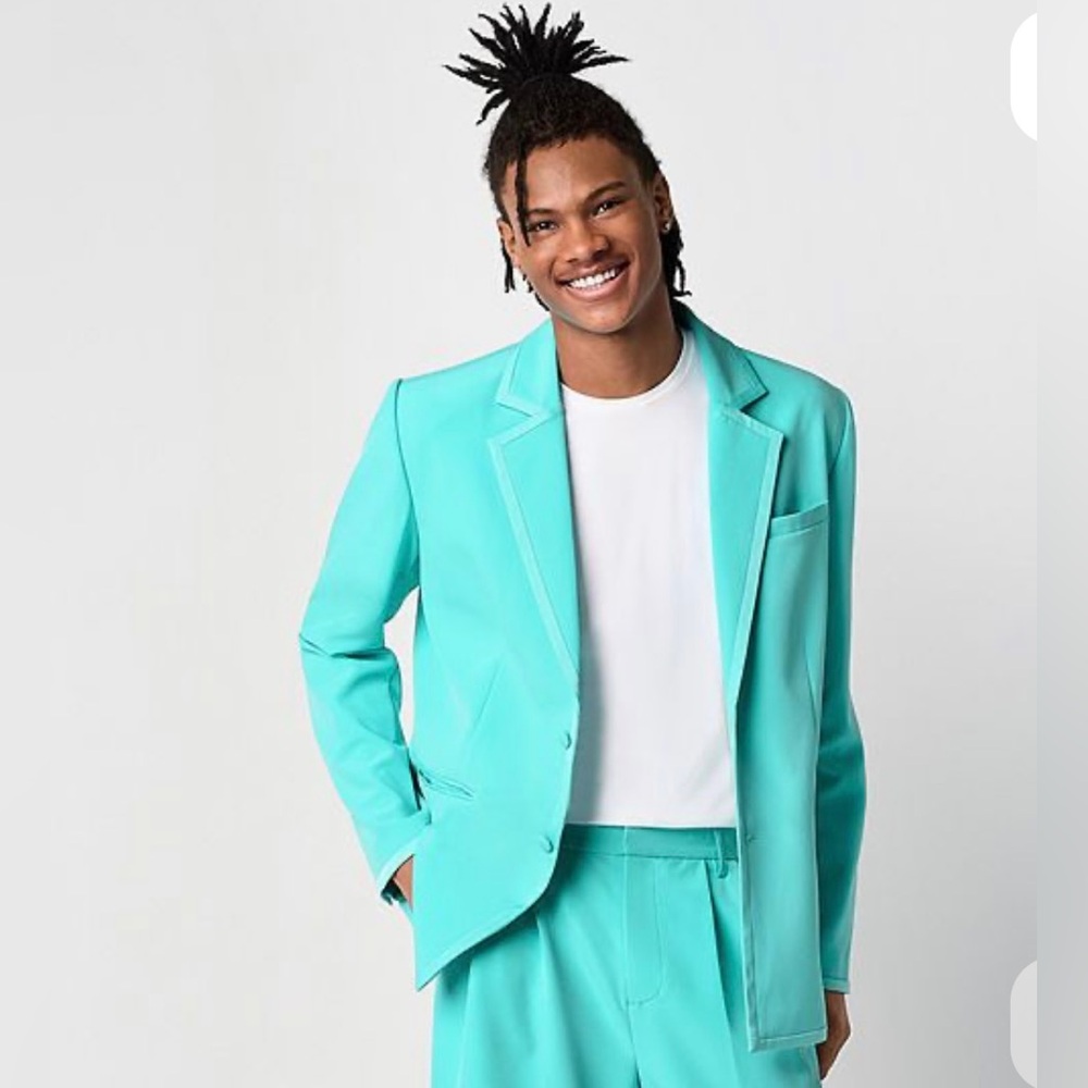 Johnny Wujek for JCPenney Mens women’s unisex  Jacket, Color: Blue Turquoise